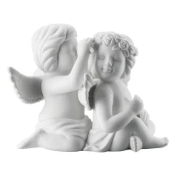 Rosenthal Engelfiguren|Engelpaar mit Blumenkranz