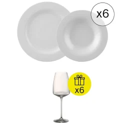 Rosenthal Geschirrsets Für 6 Personen|Ikonisches Tafelservice für 6, 12-tlg. Geschirr-Set mit Geschenk