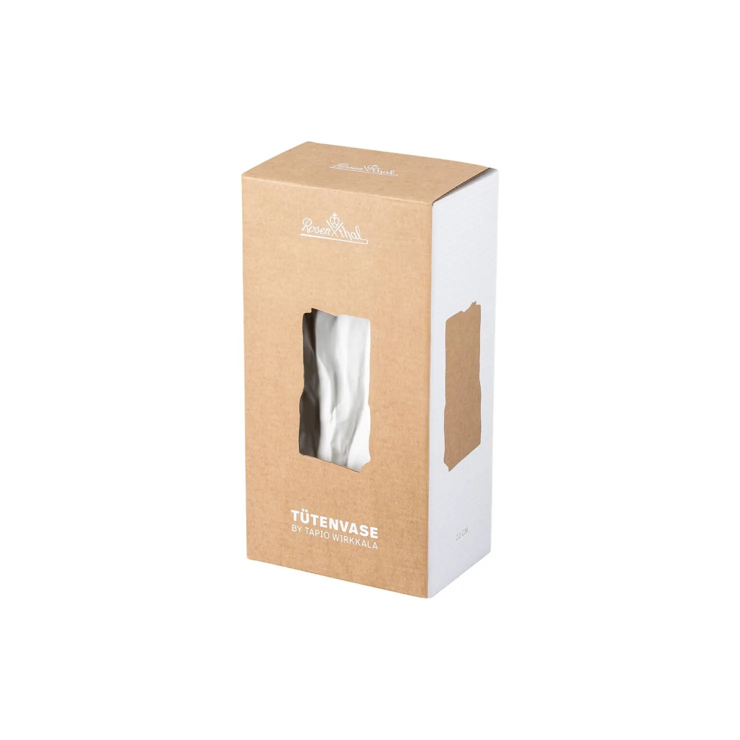 Rosenthal Weiße Vasen|Tütenvase 22 cm
