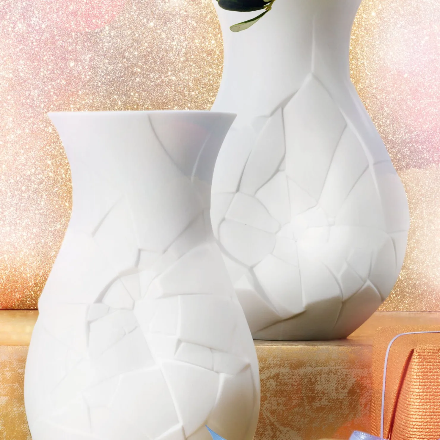 Rosenthal Weiße Vasen|Porzellanvasen|Vase 21 cm